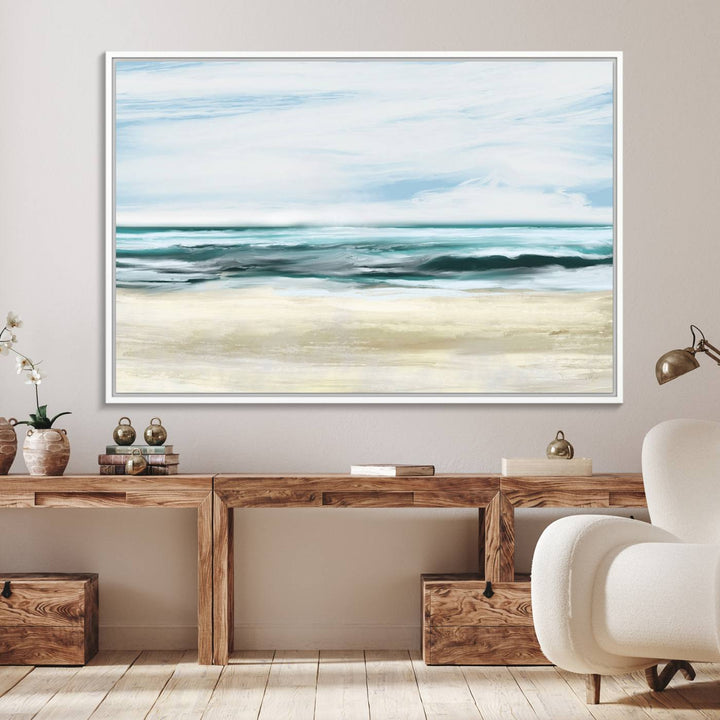 Ocean Abstract Wall Art Canvas Print.