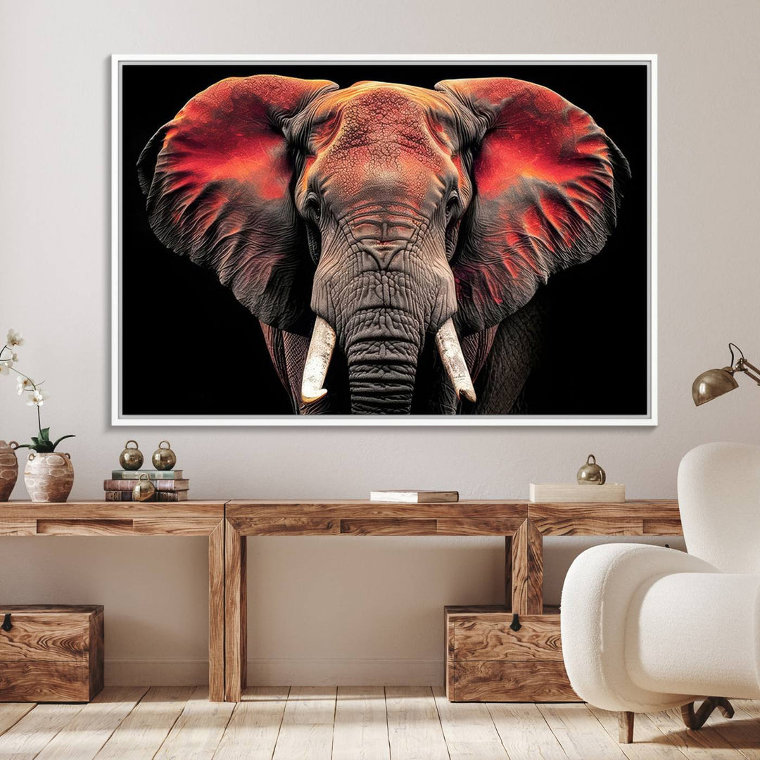 Elephant Wall Art Canvas Print, perfect for animal lovers.