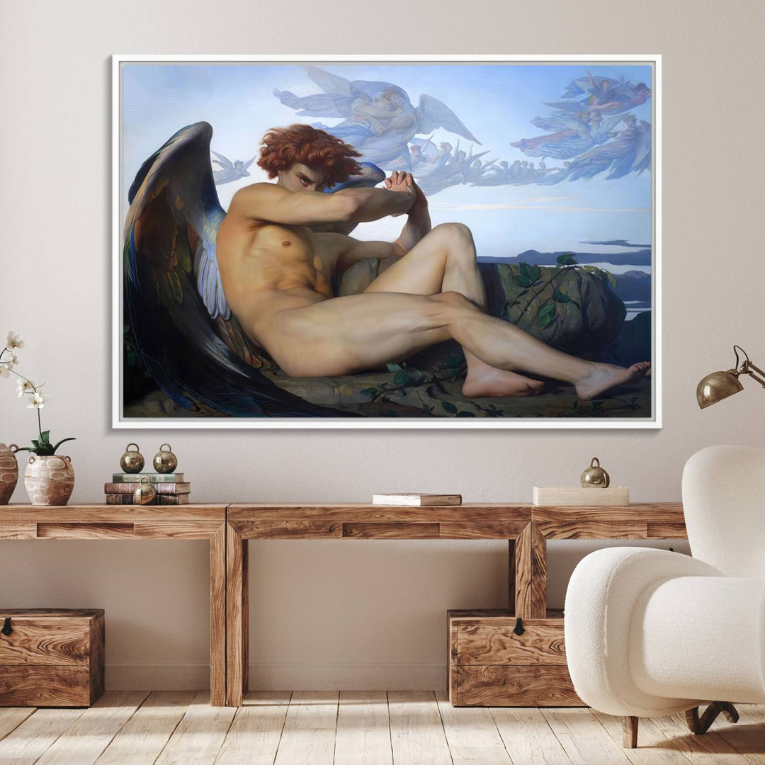 Fallen Angel Wall Art Canvas Print displayed above.