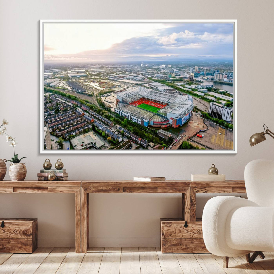 Old Trafford Manchester United Stadium wall art canvas.