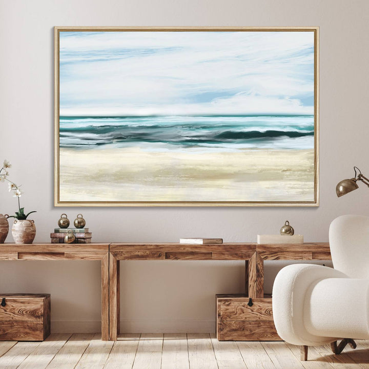 Ocean Abstract Wall Art Canvas Print.