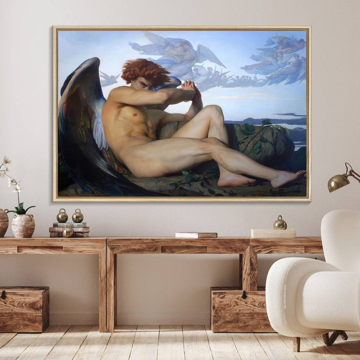 Fallen Angel Wall Art Canvas Print displayed above.