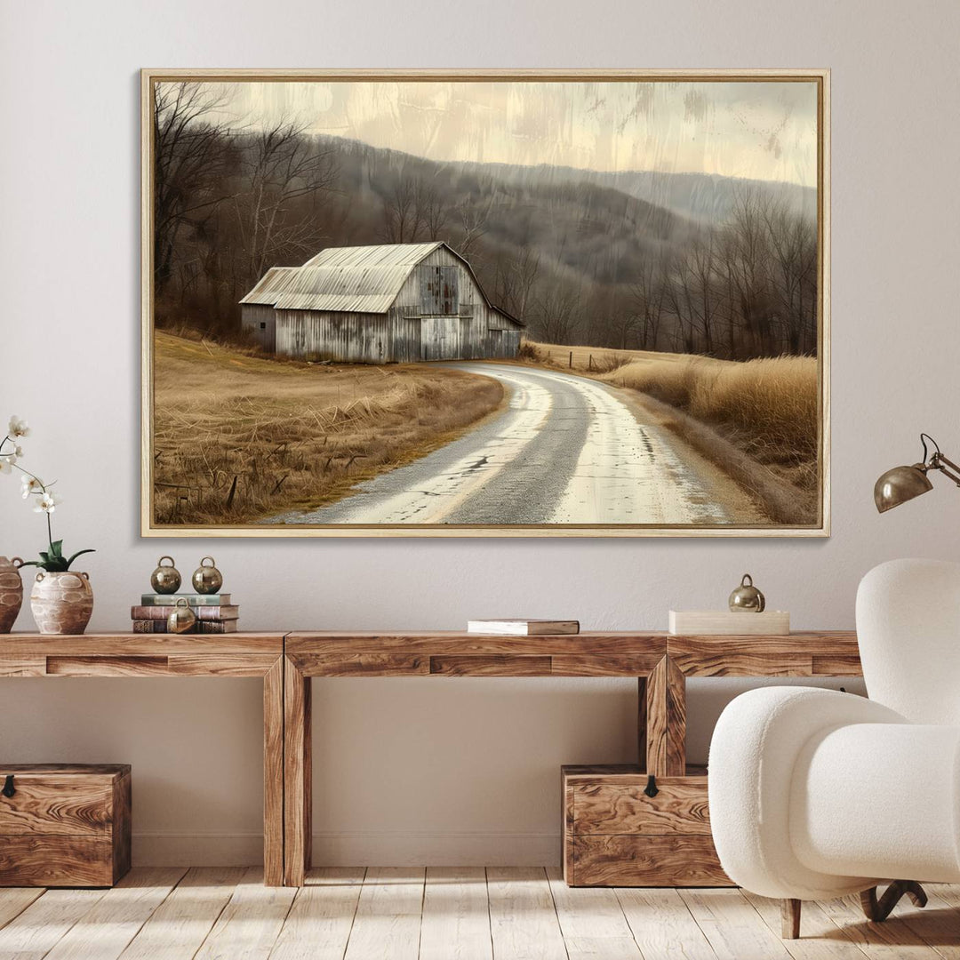 Vintage Barn for Farmhouse Wall Decor Canvas Print