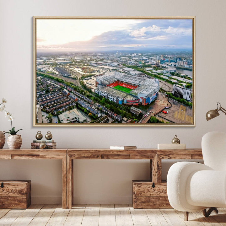 Old Trafford Manchester United Stadium wall art canvas.