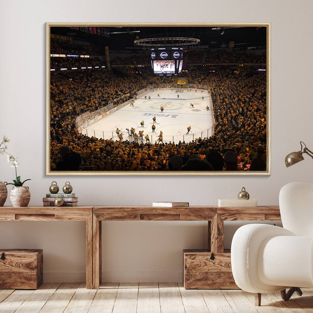 Nashville Predators Wall Art Canvas Print.