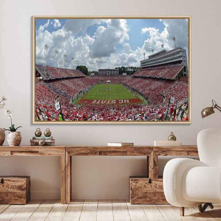 Canvas print of Carter-Finley Stadium, showcasing the NC State Wolfpack.