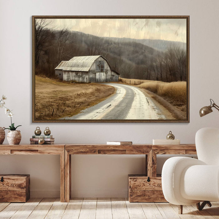 Vintage Barn for Farmhouse Wall Decor Canvas Print