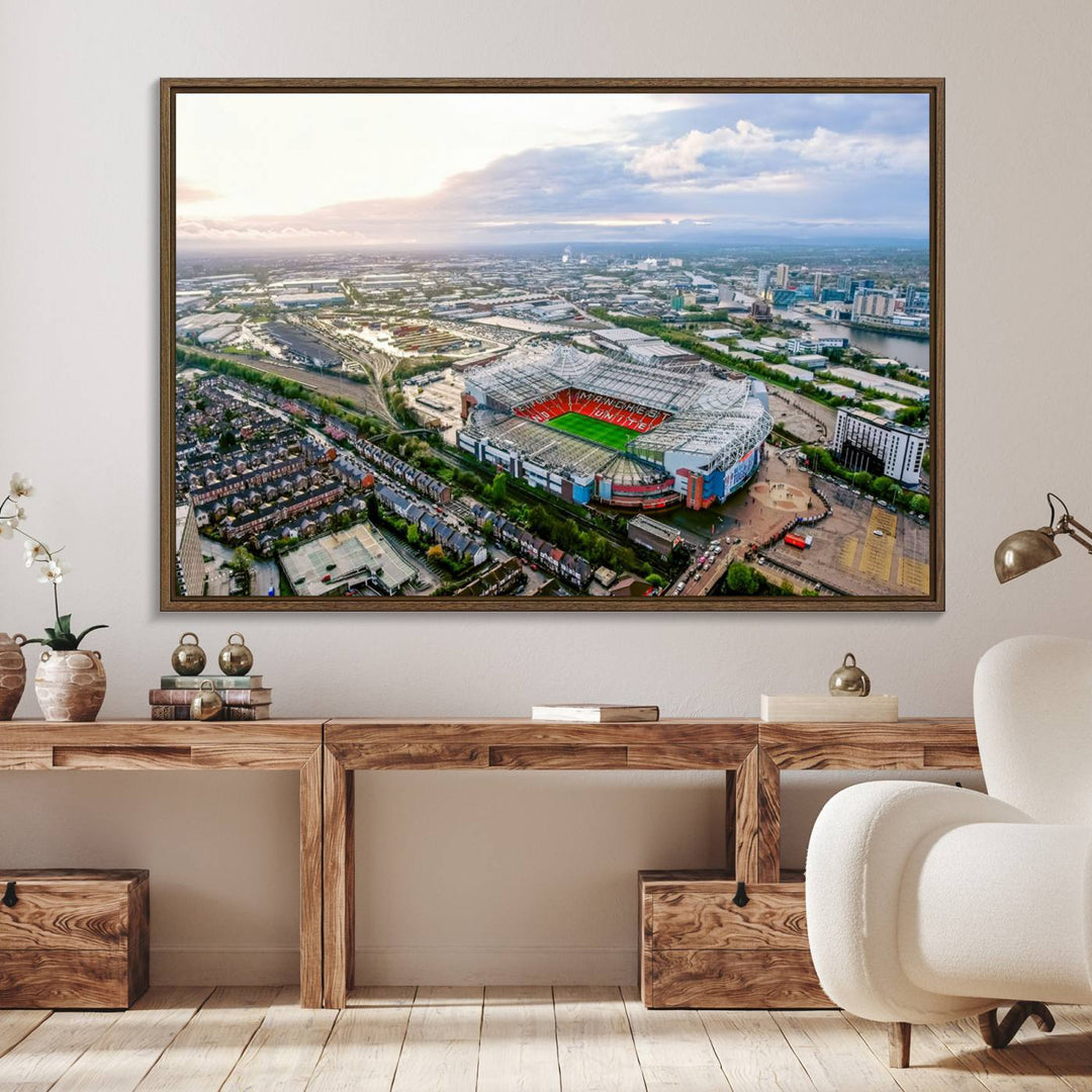 Old Trafford Manchester United Stadium wall art canvas.