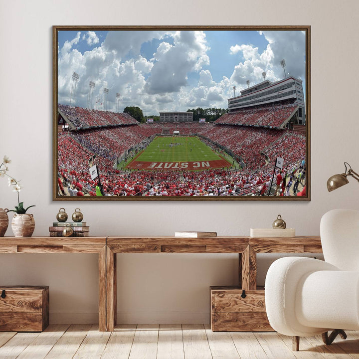 Canvas print of Carter-Finley Stadium, showcasing the NC State Wolfpack.