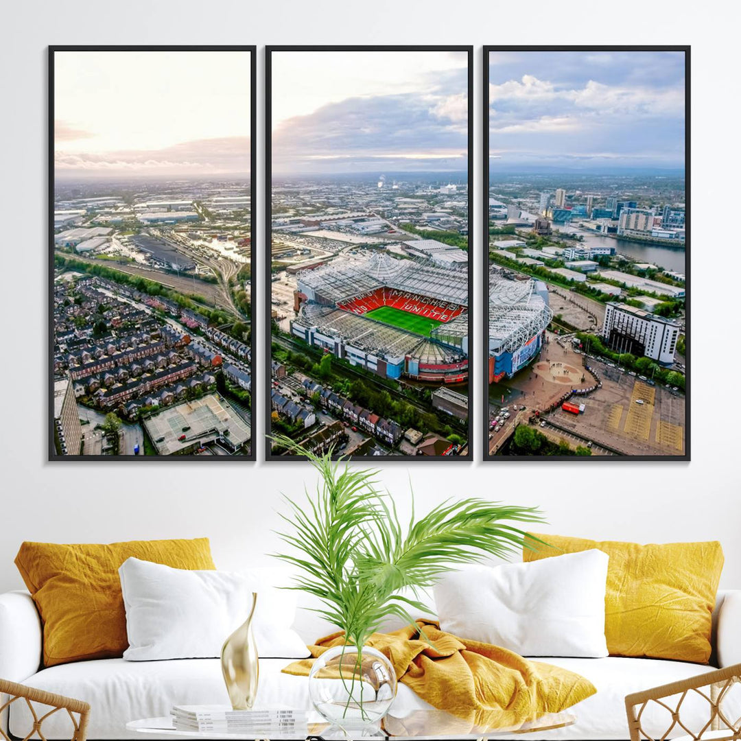 Old Trafford Manchester United Stadium wall art canvas.