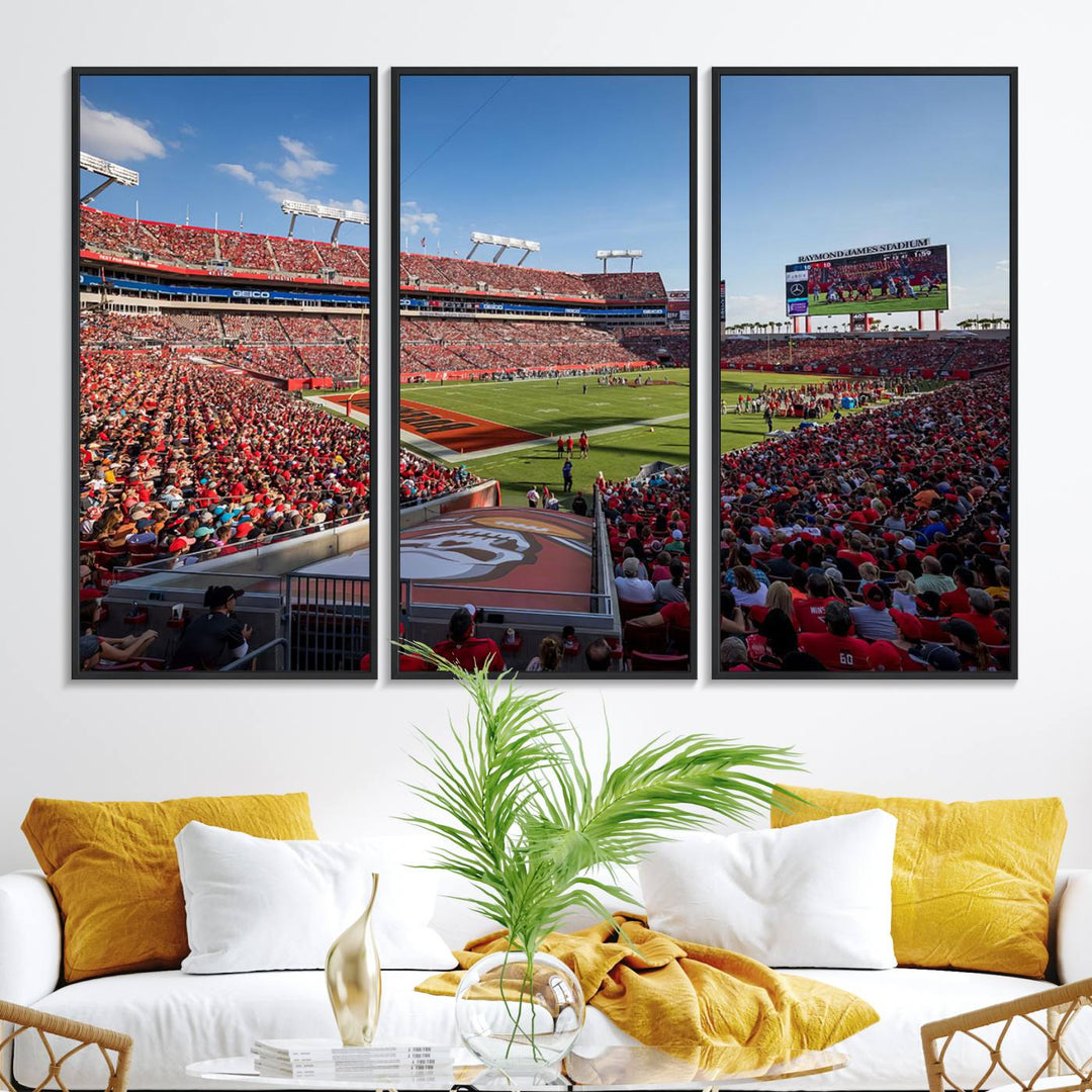 Tampa Stadium Wall Art Canvas Print.