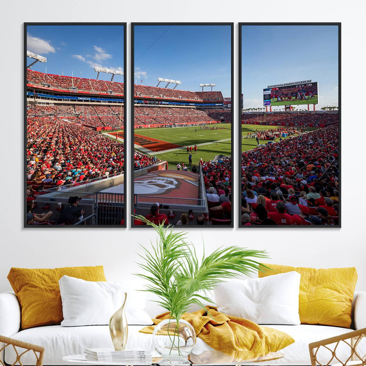 Tampa Stadium Wall Art Canvas Print.