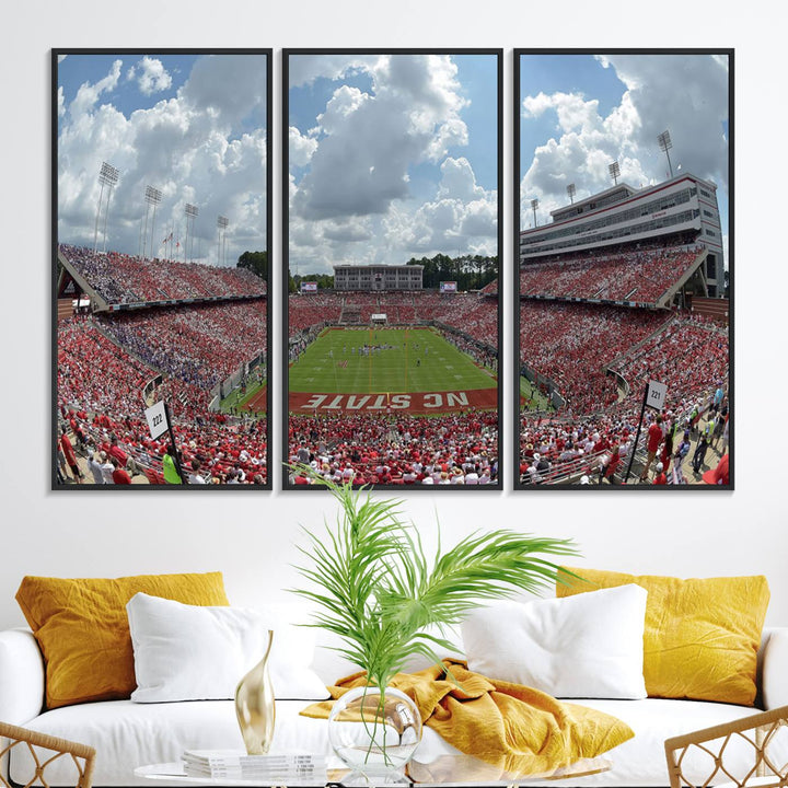 Canvas print of Carter-Finley Stadium, showcasing the NC State Wolfpack.