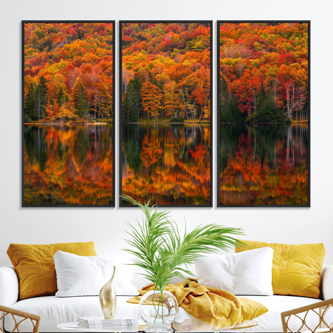 Fall Foliage Wall Art featuring autumn reflections.