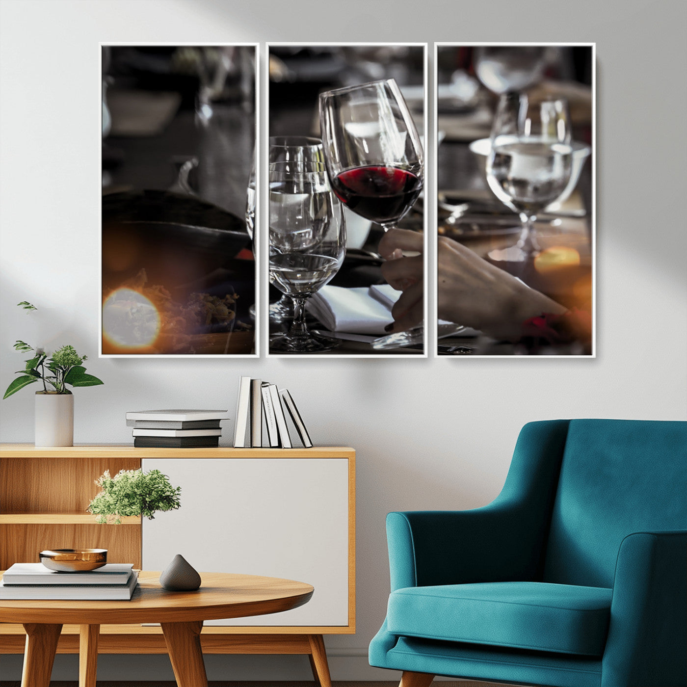 MGV-FC-48X32-3P - Red Wine and Glass Canvas Print