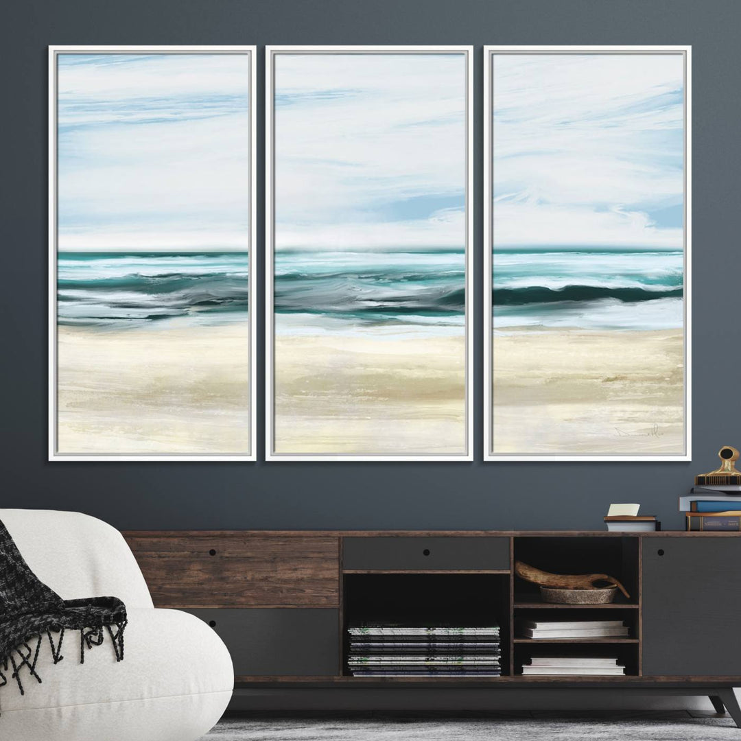 Ocean Abstract Wall Art Canvas Print.