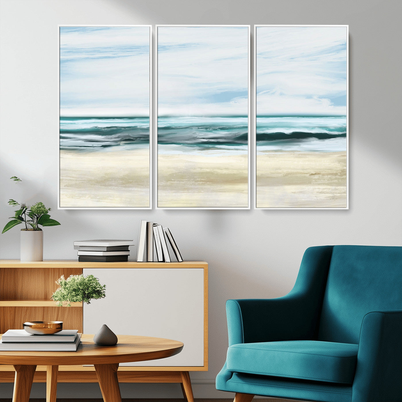 -Ocean Abstract Wall Art Canvas Print