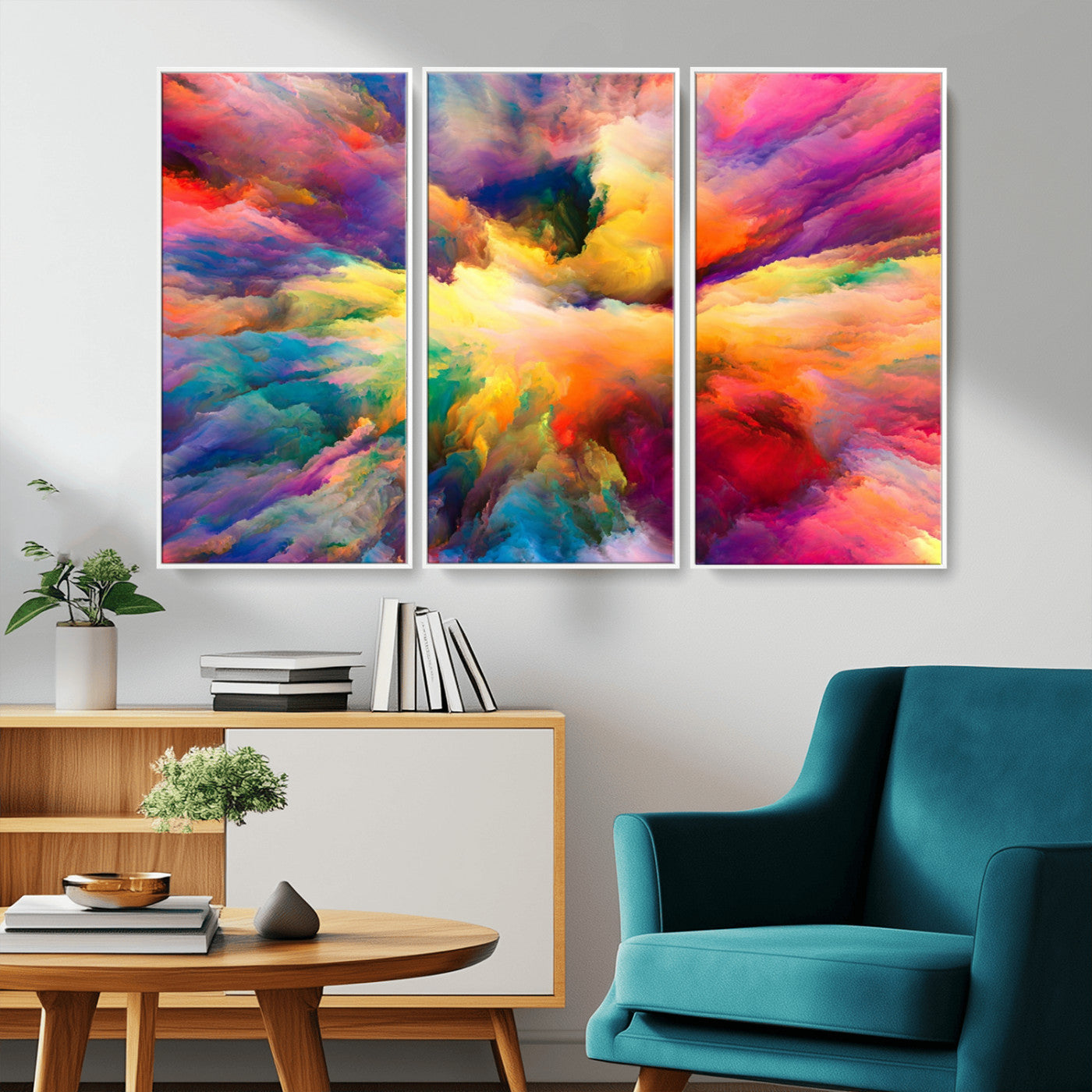MGV-FC-48X32-3P - Blazing Vibrant Colors Cloud-like Wall Art Canvas Print