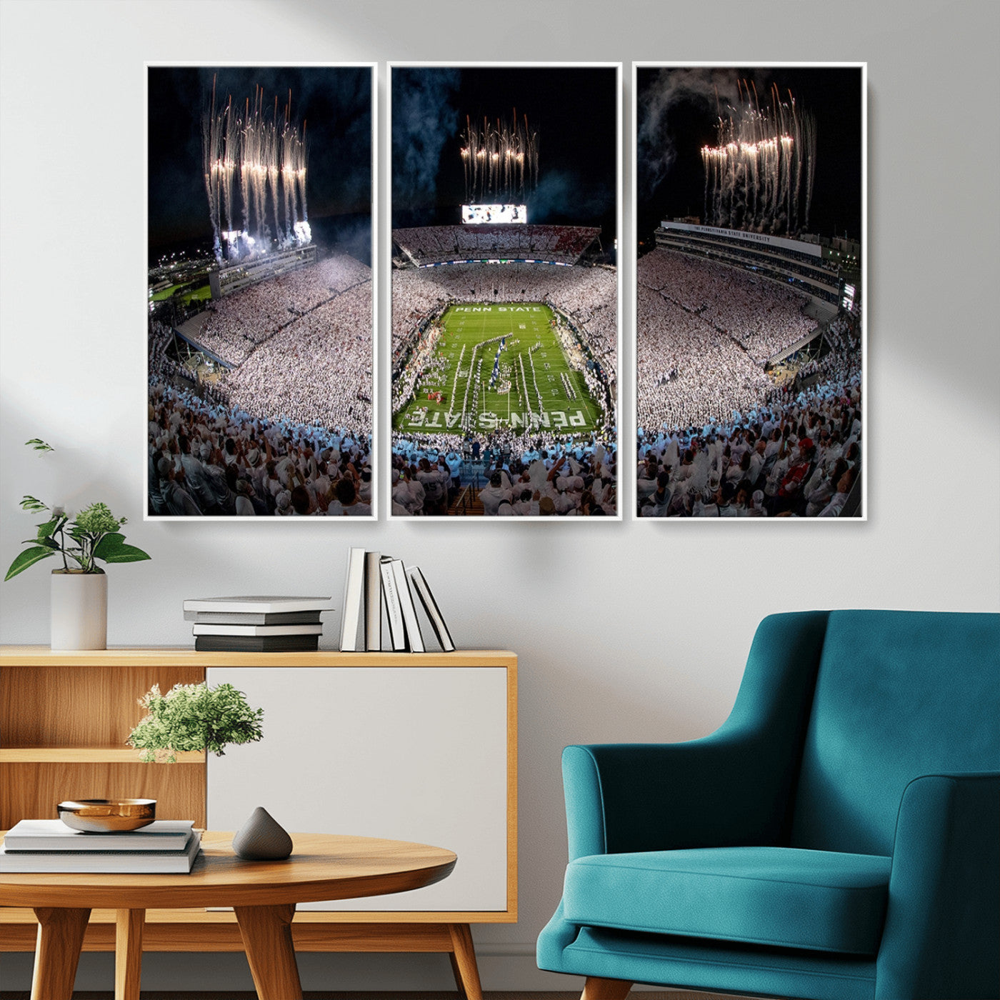 MGV-FC-48X32-3P - Penn Stadium Football Wall Art Canvas Print, Pennsylvania University Football Stadium