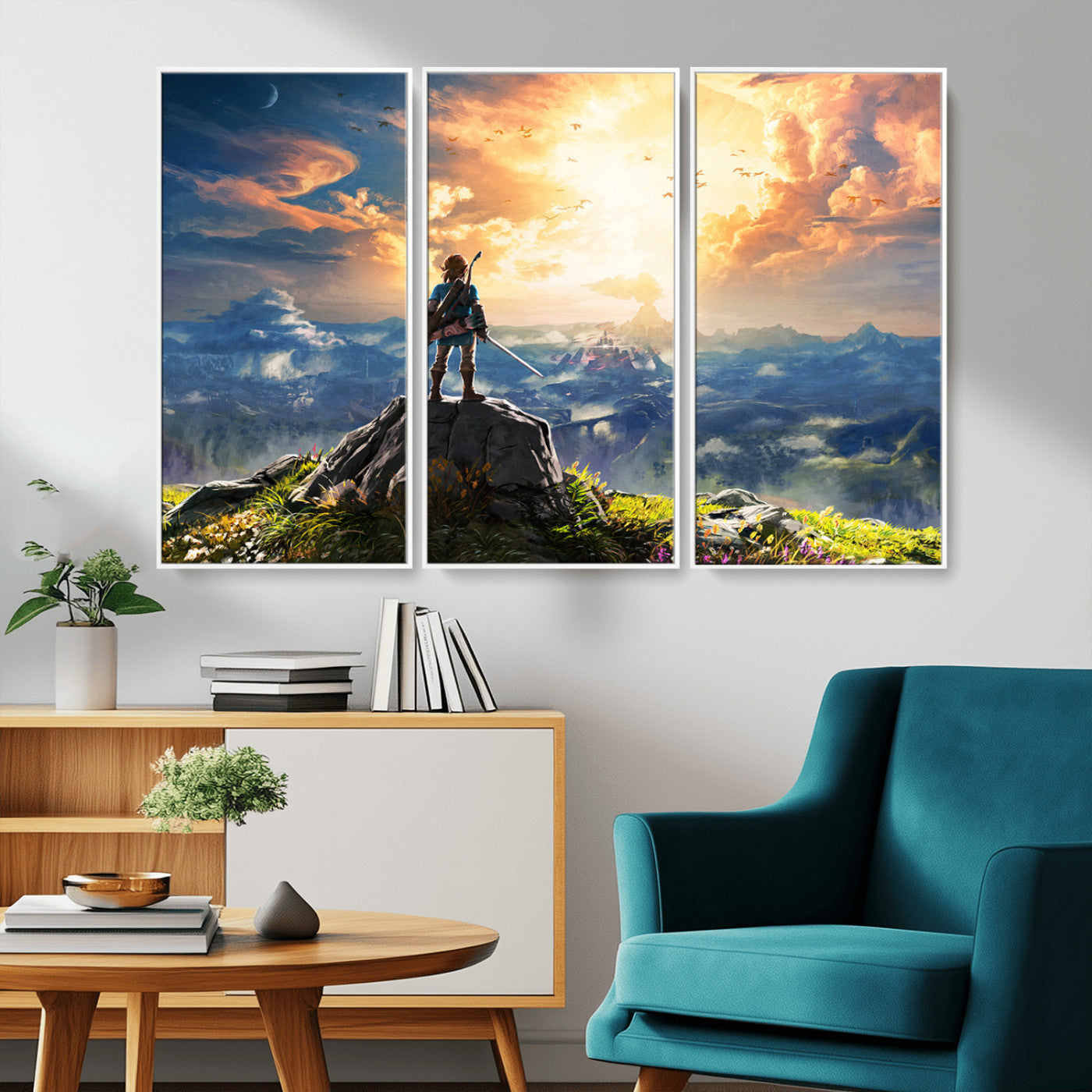 MGV-FC-48X32-3P - Legend of Zelda Breath of the Wild Game Wall Art Canvas, Legend of Zelda Canvas Print