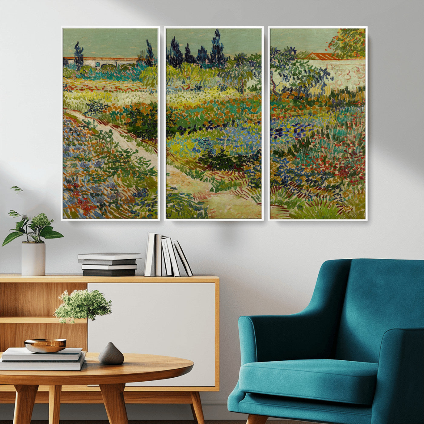 MGV-FC-48X32-3P - Vincent van Gogh Garden at Arles Wall Art Canvas Print