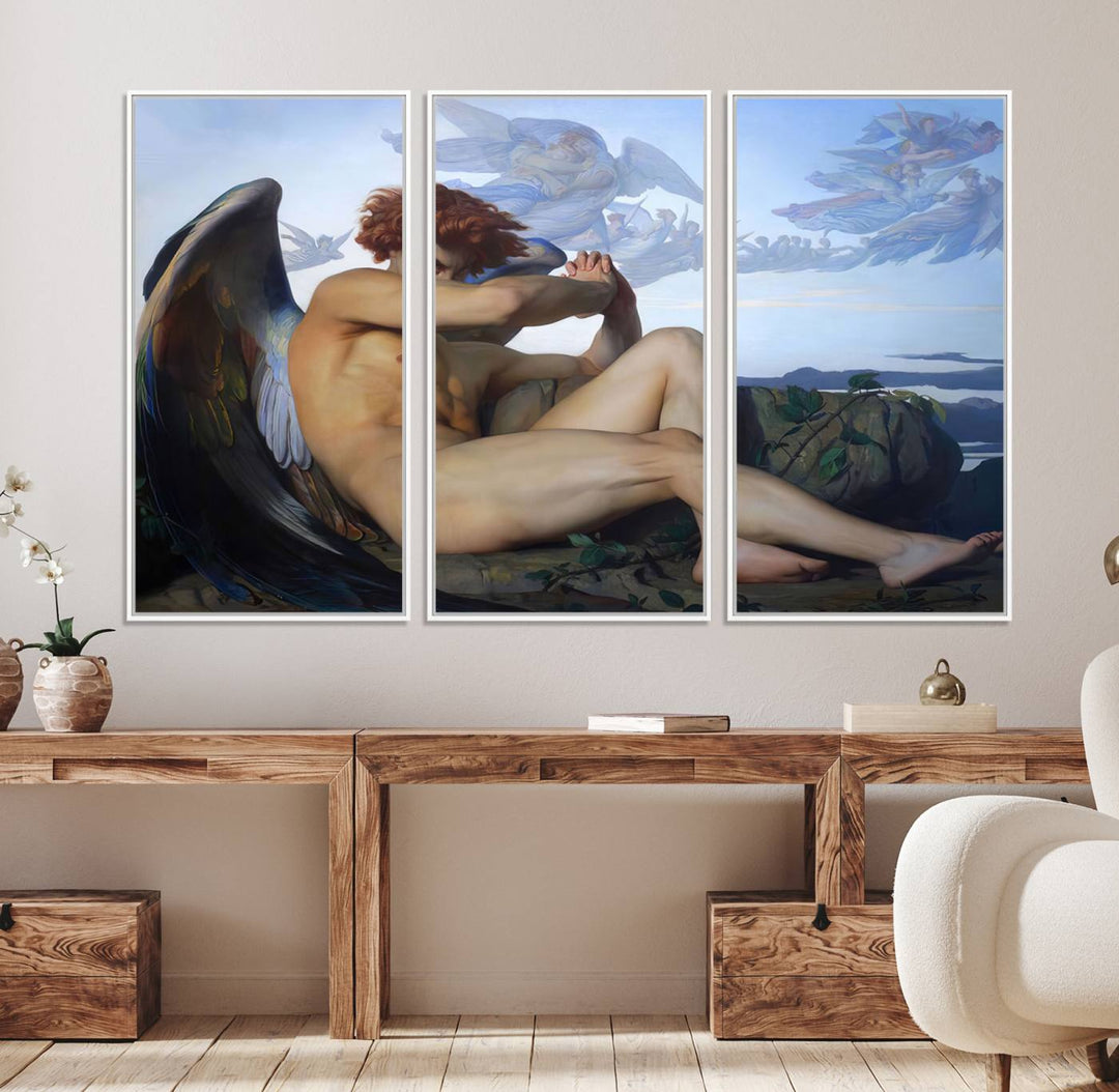 Fallen Angel Wall Art Canvas Print displayed above.