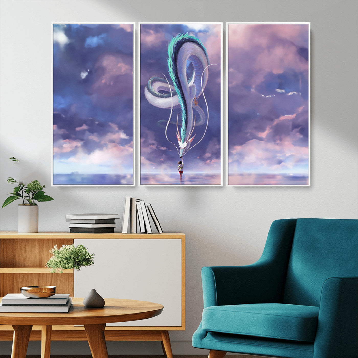 MGV-FC-48X32-3P - Spirited Away Haku and Chihiro Poster - Anime Lover - Hayao Miyazaki - Studio Ghibli Poster - Anime