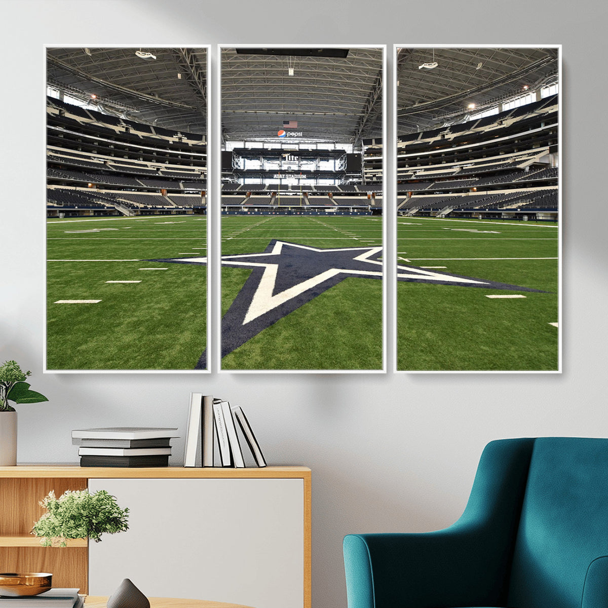 14834-MGV-CV-36X24 - Dallas Cowboys Football Team Print - Arlington AT&T Stadium