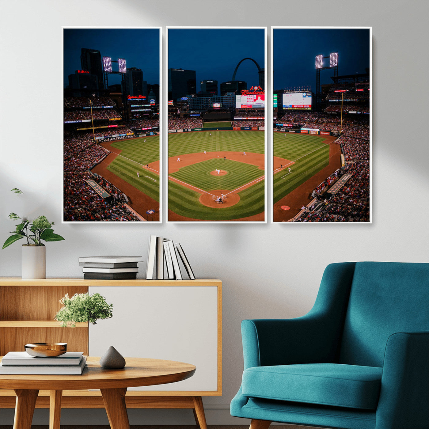MGV-FC-48X32-3P - St. Louis Cardinals Baseball Team Print - Busch Stadium Wall Art Canvas Print