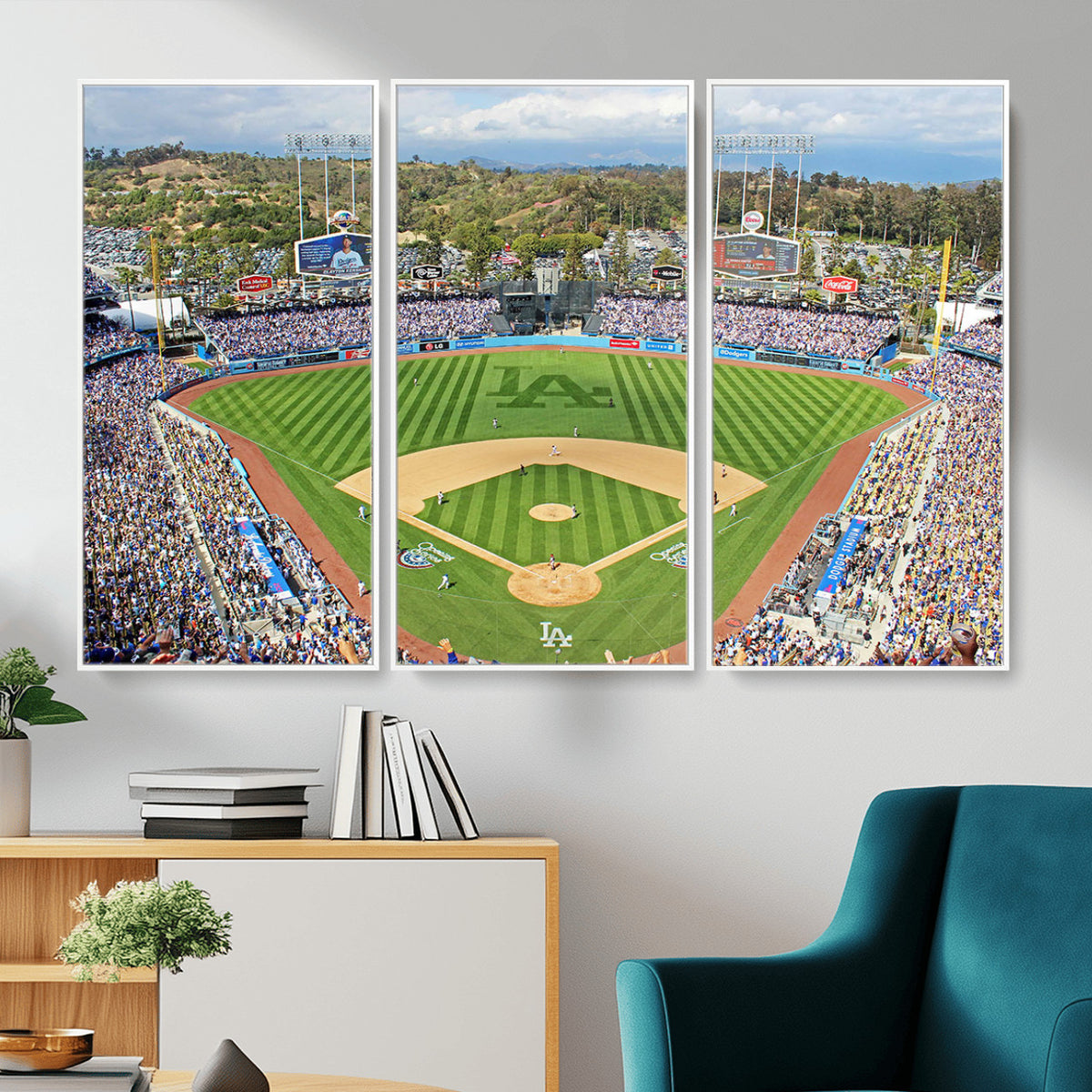 34760-MGV-CV-36X24 - Citi Field Wall Art Print | 3-Panel New York Mets Baseball Stadium Canvas Print