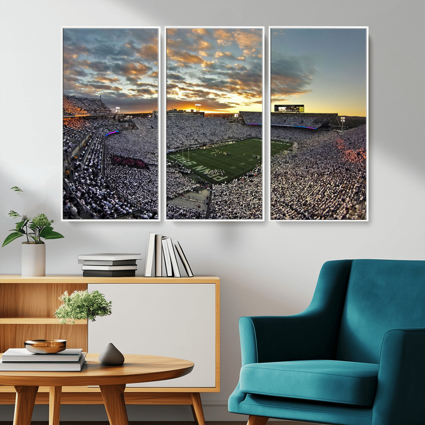 MGV-FC-48X32-3P - Beaver Stadium Wall Art - Penn State Stadium Wall Art | Penn Nittany Lions Football Match for Sport Room Decor