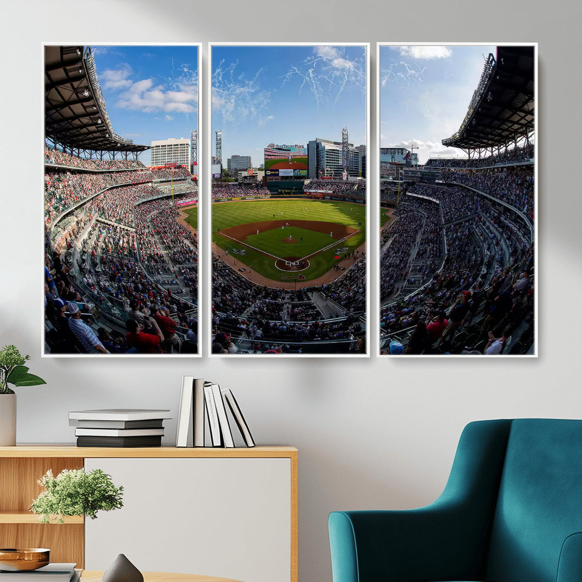 78608-MGV-CV-36X24 - Truist Park Stadium Canvas Wall Art, Atlanta Braves Game Day Decor
