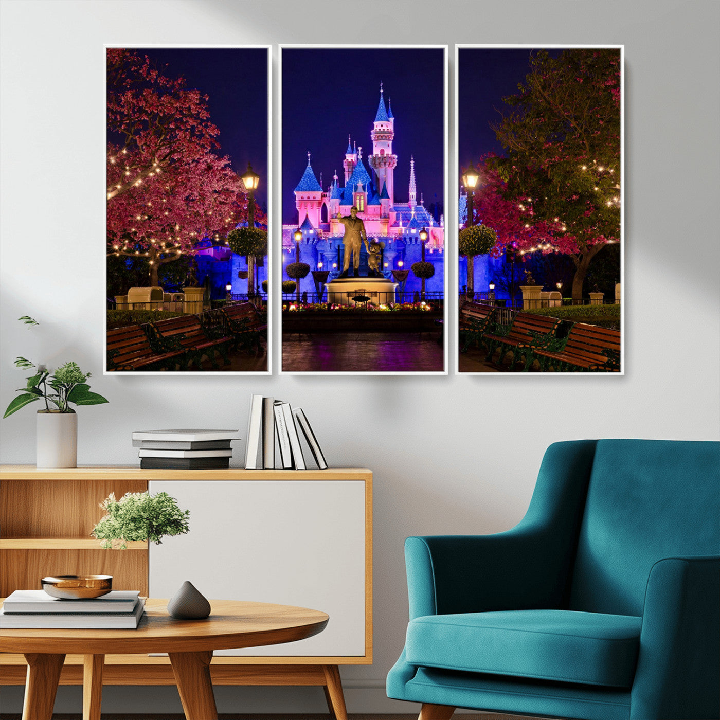 MGV-FC-48X32-3P - Castle Large Wall Art Disney Magic Kingdom Kids Room Decor - Disney World Christmas Home Decor Child