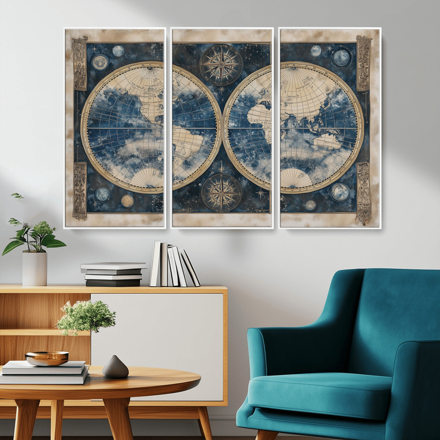MGV-FC-48X32-3P - World Map Canvas Print