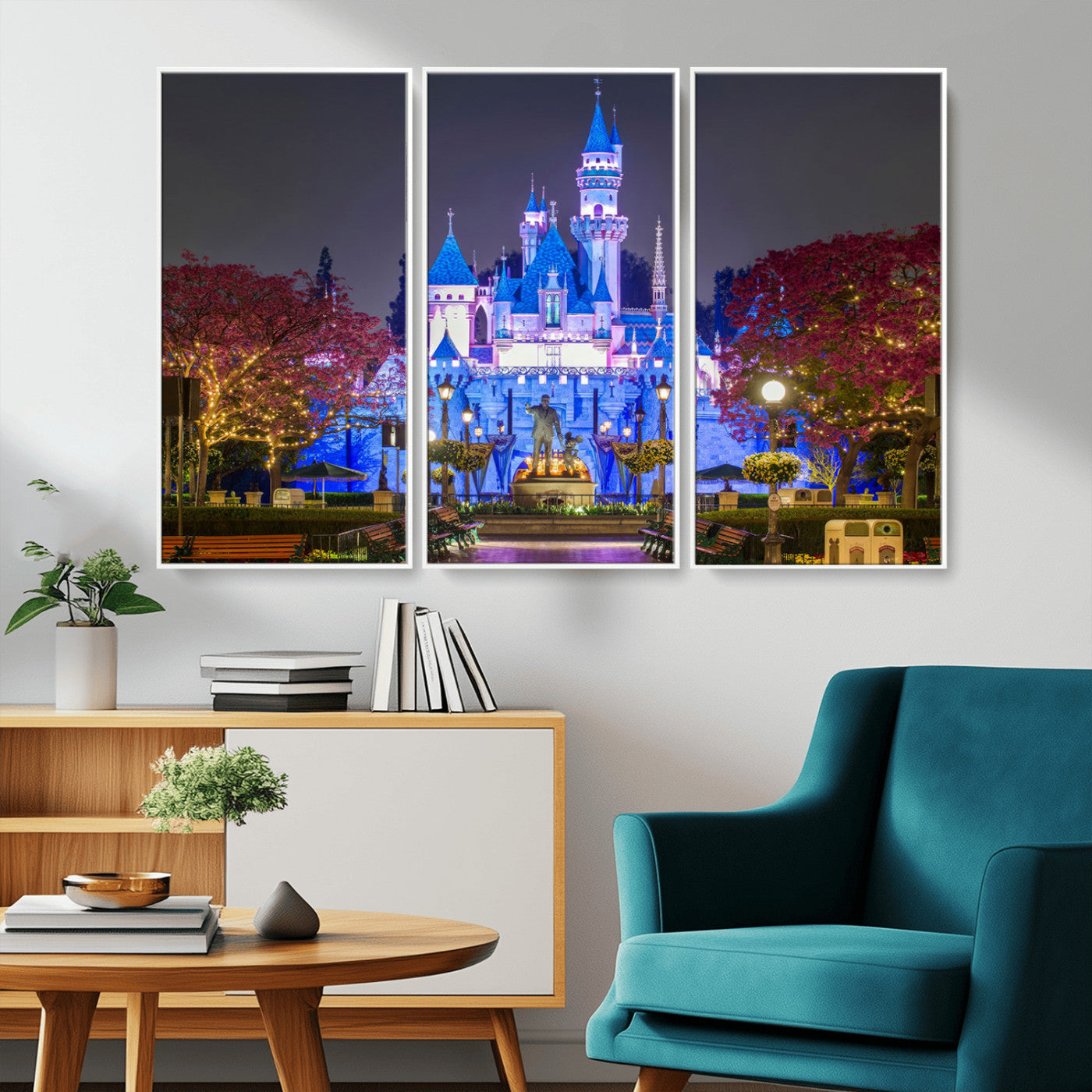 66710-MGV-CV-36X24-Large Disney Castle Wall Art Canvas Print - Magic Kingdom Kids Room Decoration Disney World