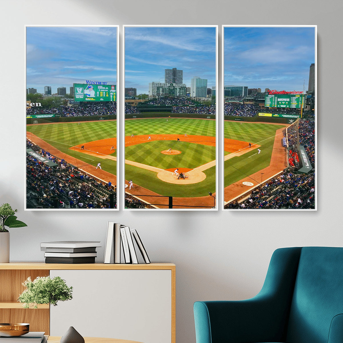 86839-MGV-CV-36X24 - Wrigley Field Chicago Cubs Panoramic Canvas Print