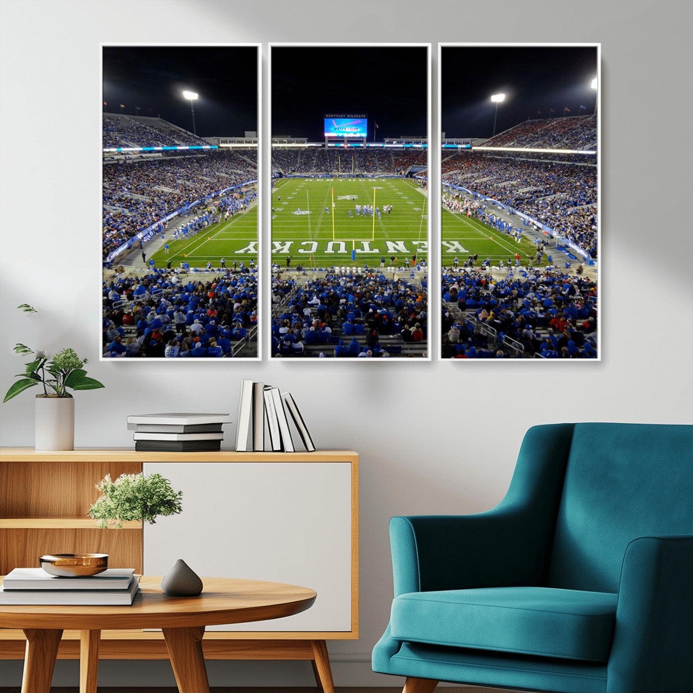 MGV-FC-48X32-3P - Kroger Field Canvas Wall Art - Kentucky Stadium Wall Art Print - Sunset Football Stadium Wall Decor