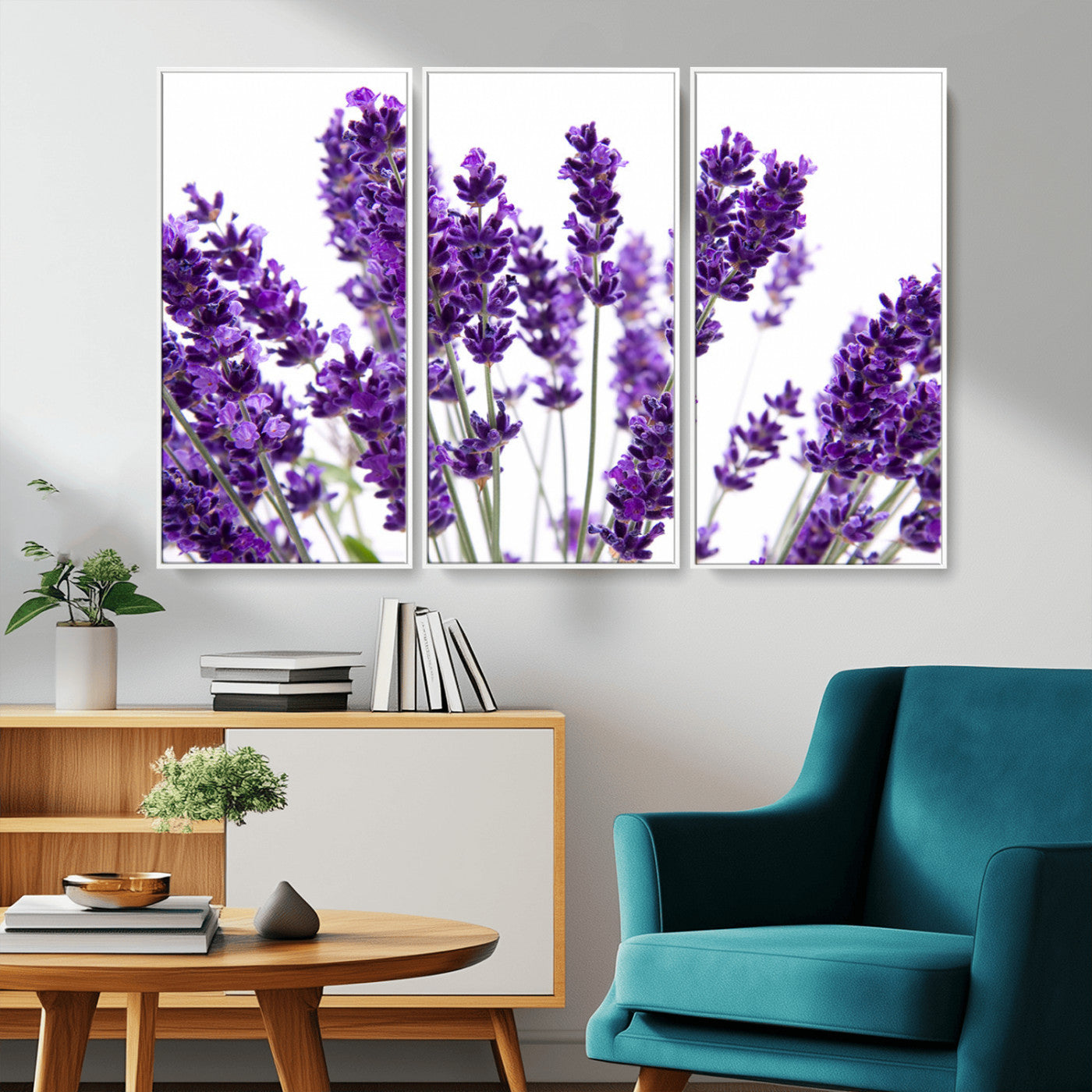 MGV-FC-48X32-3P - Lavender Flower Wall Art Canvas Print