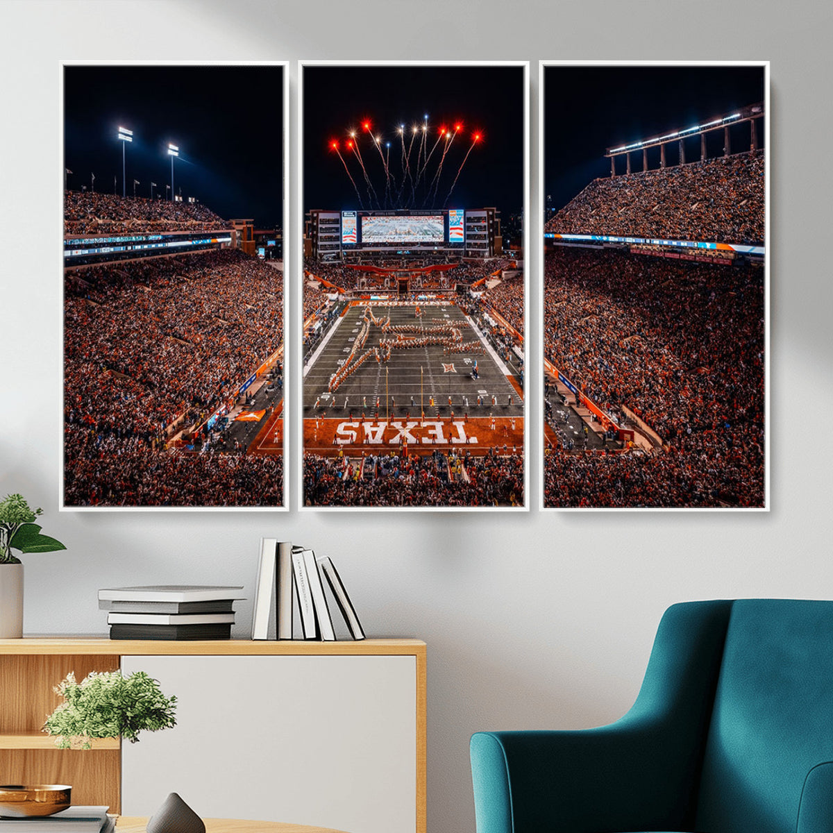 58778-PAN-FL-20X10 - Darrell K Royal Memorial Stadium | Texas Longhorns | Print Decor Wall Art Design for Home & Office Decoration