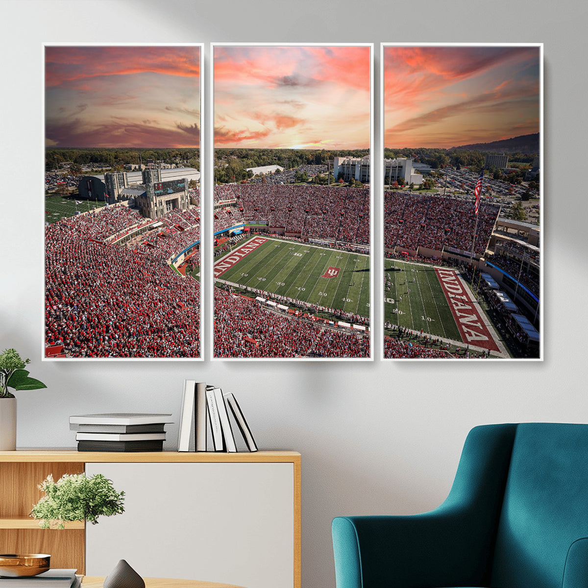 51135-MGV-CV-36X24 - Indiana Memorial Stadium Wall Art Canvas Print