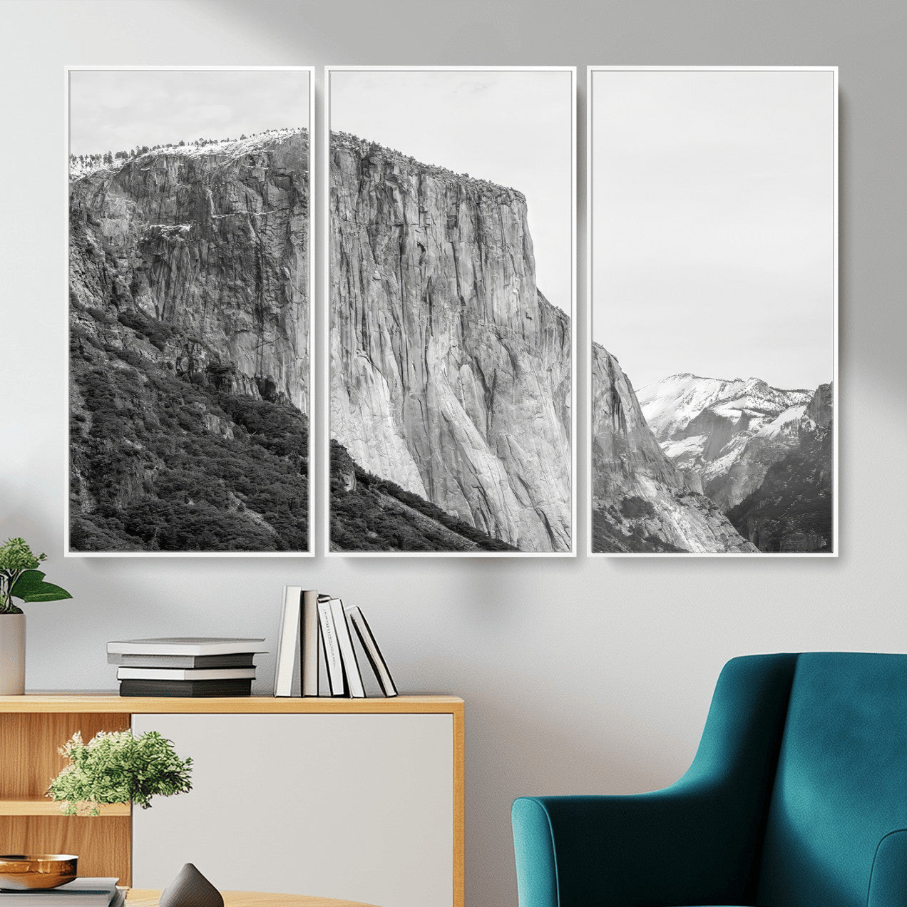 39393420-MGV-CV-36X24 - El Capitan Yosemite Mountain Wall Art – Yosemite Cliff Canvas Print, Rugged Terrain and Timeless Wilderness Decor for Office, Living Room or Cabin