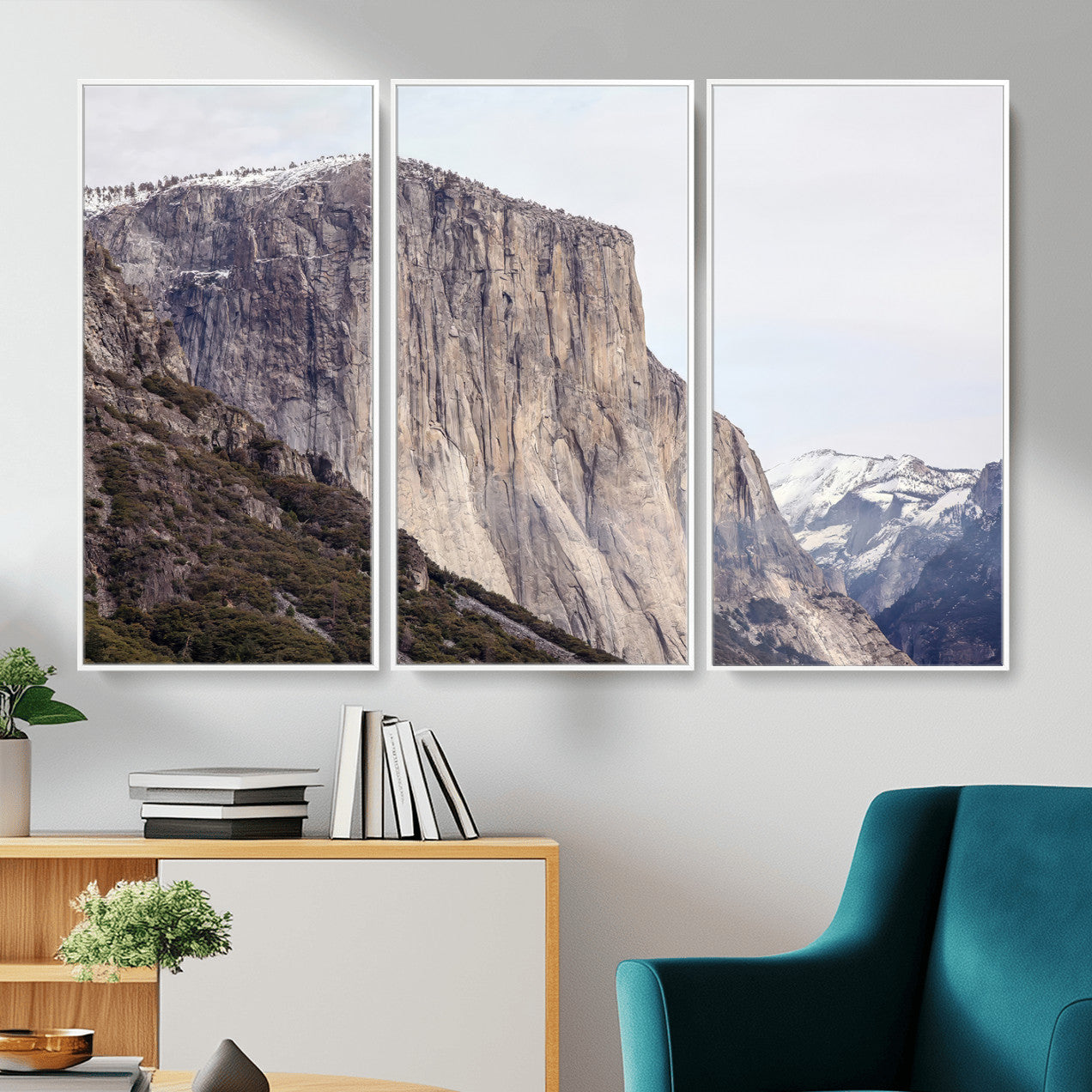 74506434-MGV-CV-36X24 - El Capitan Yosemite Mountain Wall Art – Yosemite Cliff Canvas Print, Rugged Terrain and Timeless Wilderness Decor for Office, Living Room or Cabin