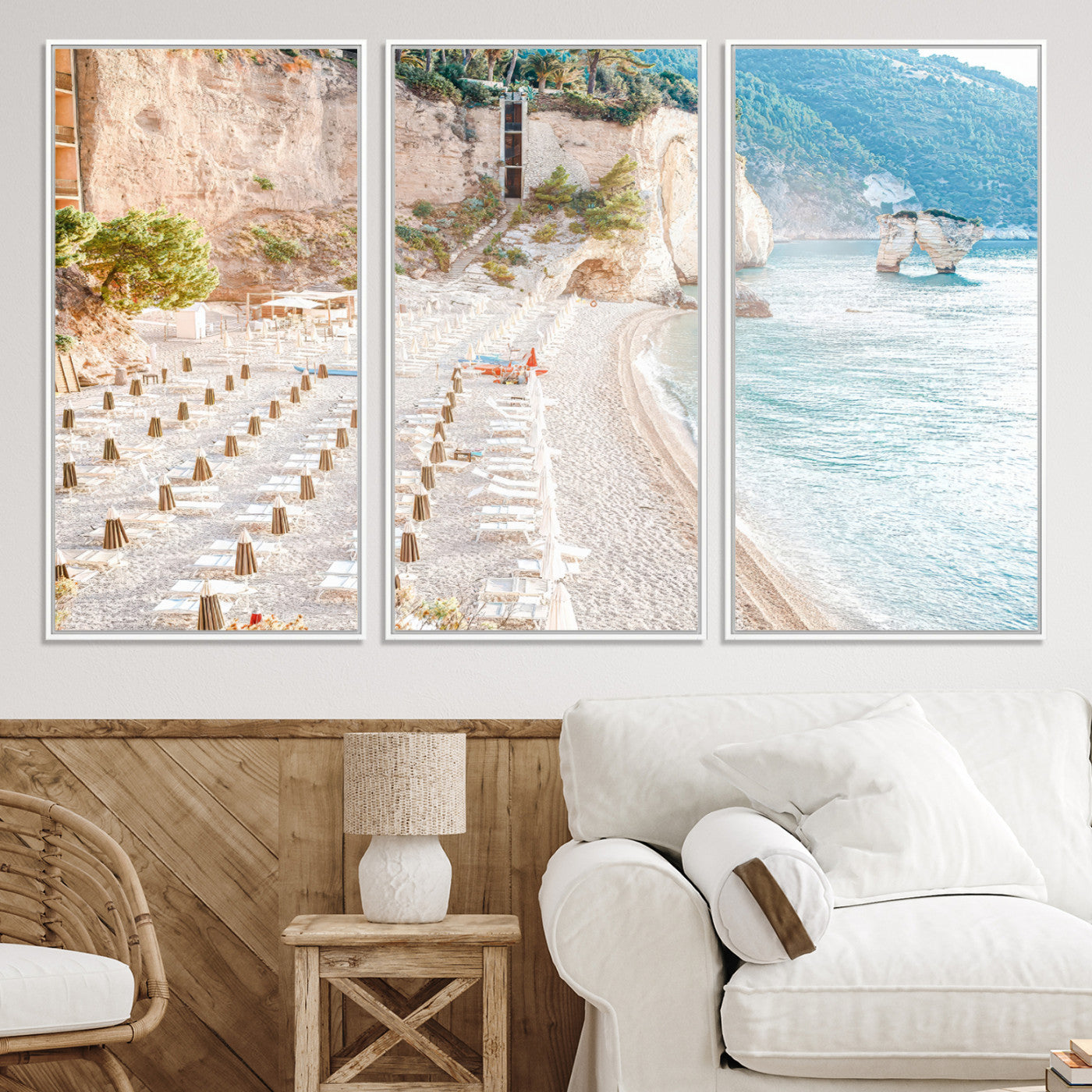 84816639-MGV-CV-36X24-Beach Wall Art Canvas Print, Framed Coastal Art Picture Print, Summer Shore Perfect Coastal Decor