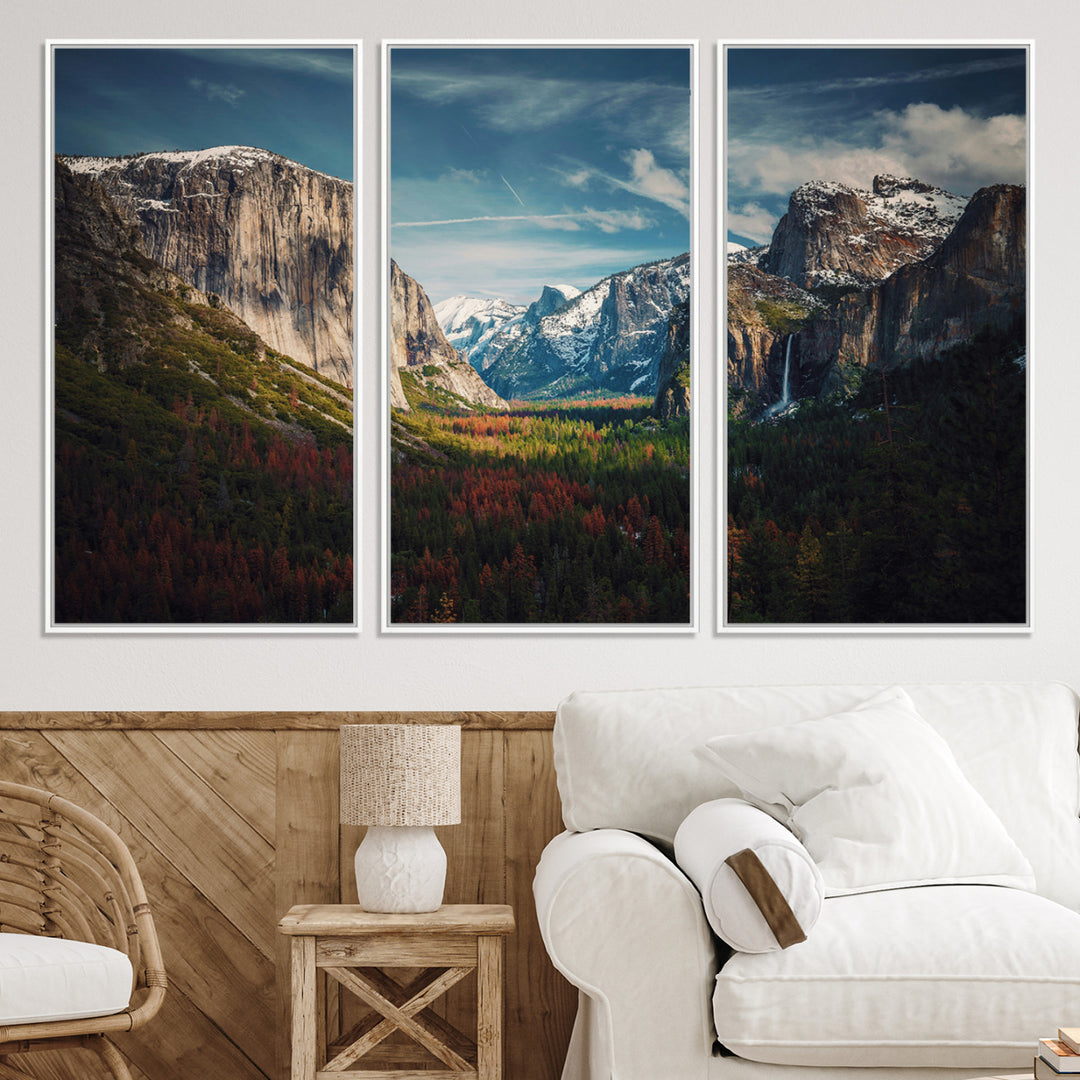 Yosemite National Park Wall Art Canvas Print, Mountain Landscape Print, Framed El Capitan Art Print, Large Scenic Nature Printing