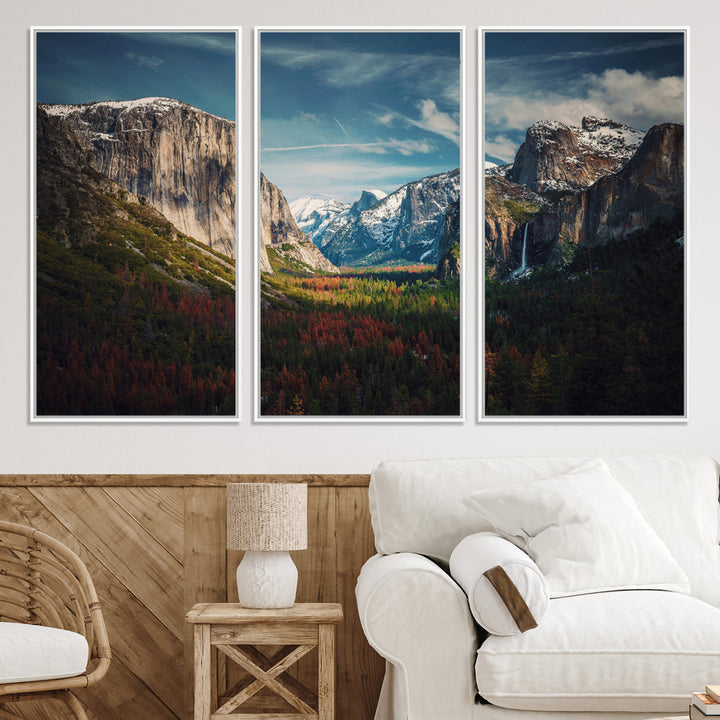 Yosemite National Park Wall Art Canvas Print, Mountain Landscape Print, Framed El Capitan Art Print, Large Scenic Nature Printing