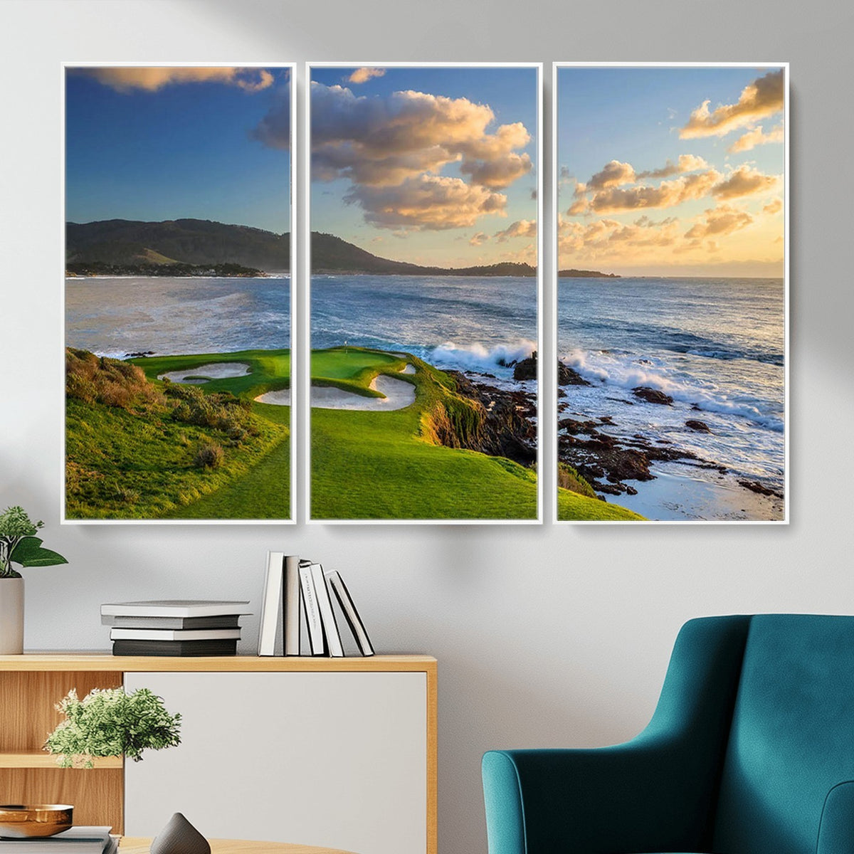 50107048-MGV-CV-24X16 - Pebble Beach Golf Links Wall Art Canvas Print