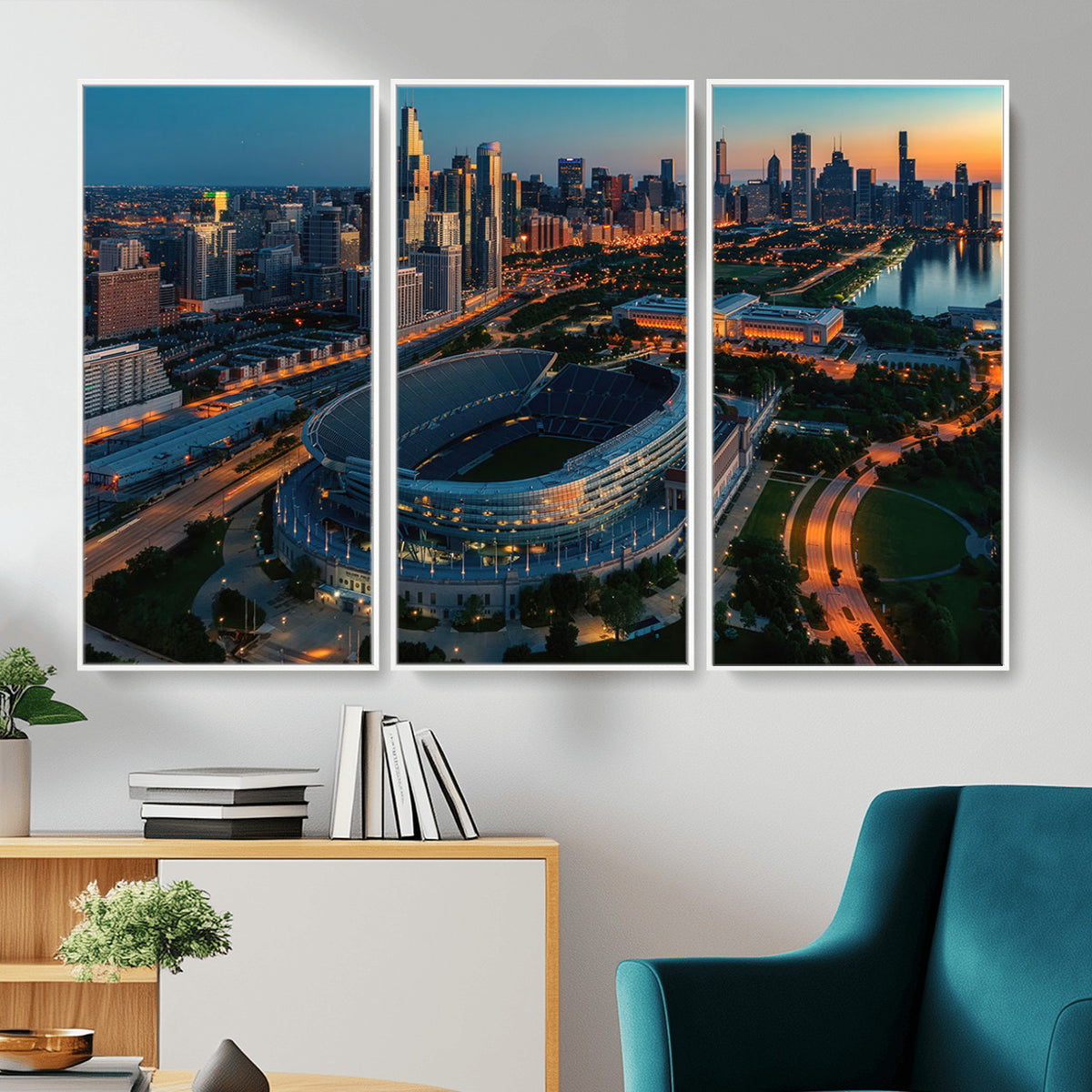 36690345-MGV-CV-36X24 - Chicago Bears Soldiers Field Wall Art Canvas Print