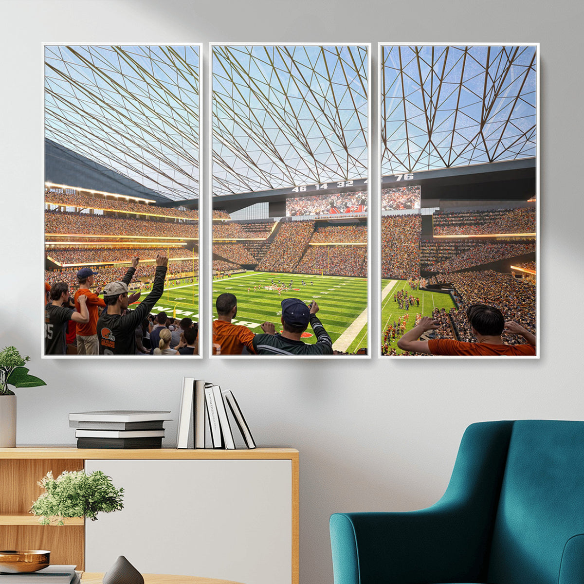 81960112-MGV-CV-36X24 - Cleveland Browns Stadium Wall Art Canvas Print