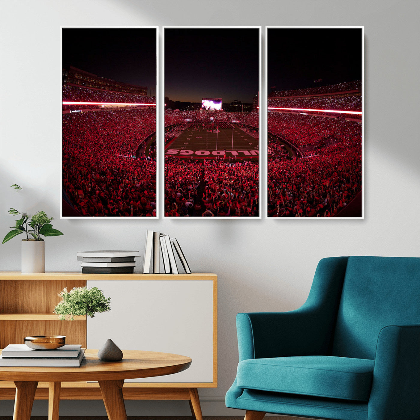 Dooley Stadium Wall Art Print, Sports Arena Canvas Wall Art, Dooley Field at Sanford Stadium Canvas Print, Modern Athletic Field Art Printing