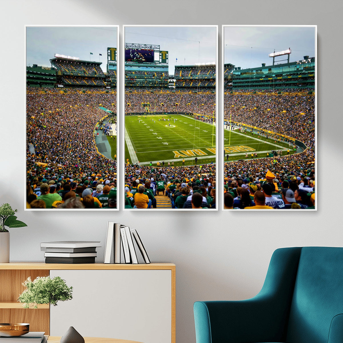 GBP101-MGV-CV-36X24 - Green Bay Packers Lambeau Field Stadium Wall Art Canvas Print